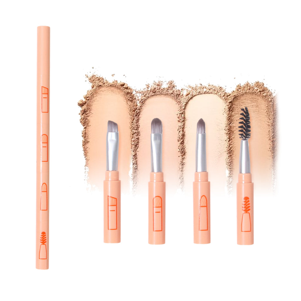 MAYCREATE 4 in 1 Mini Makeup Brushes Pen Pocket Touch-up Beauty Brushes Eyebrow Powder Applicator Brush, Lip Balm Brush Eyeshadow Brush Stackable Design Portable Travel Multi Use Makeup Brushes MAYCREATE 4 in 1 Mini Makeup Brushes Pen Pocket Touch-up Beauty Brushes Eyebrow Powder Applicator Brush, Lip Balm Brush Eyeshadow Brush Stackable Design Portable Travel Multi Use Makeup Brushes